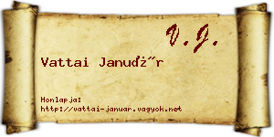 Vattai Január névjegykártya
